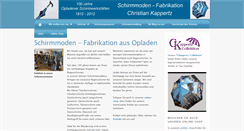 Desktop Screenshot of kappertz-schirme.de